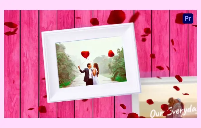 White Frame Romantic Love Video Display